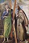 El Greco Famous Paintings - St Andrew and St Francis